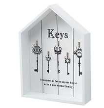Load image into Gallery viewer, Home wall decoration handmade key wooden hook storage box multipurpose  keys hanging  for clothes  stand WJ111529
